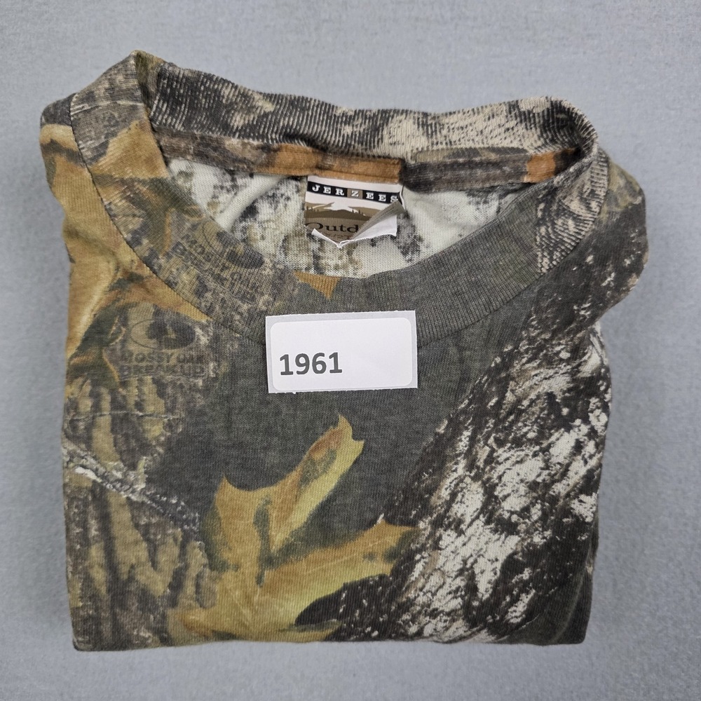 Mossy Oak Shirt Mens 2XL Break Up Camo Bottomland Hunting Vtg Jerzees Outdoors - Picture 11 of 11